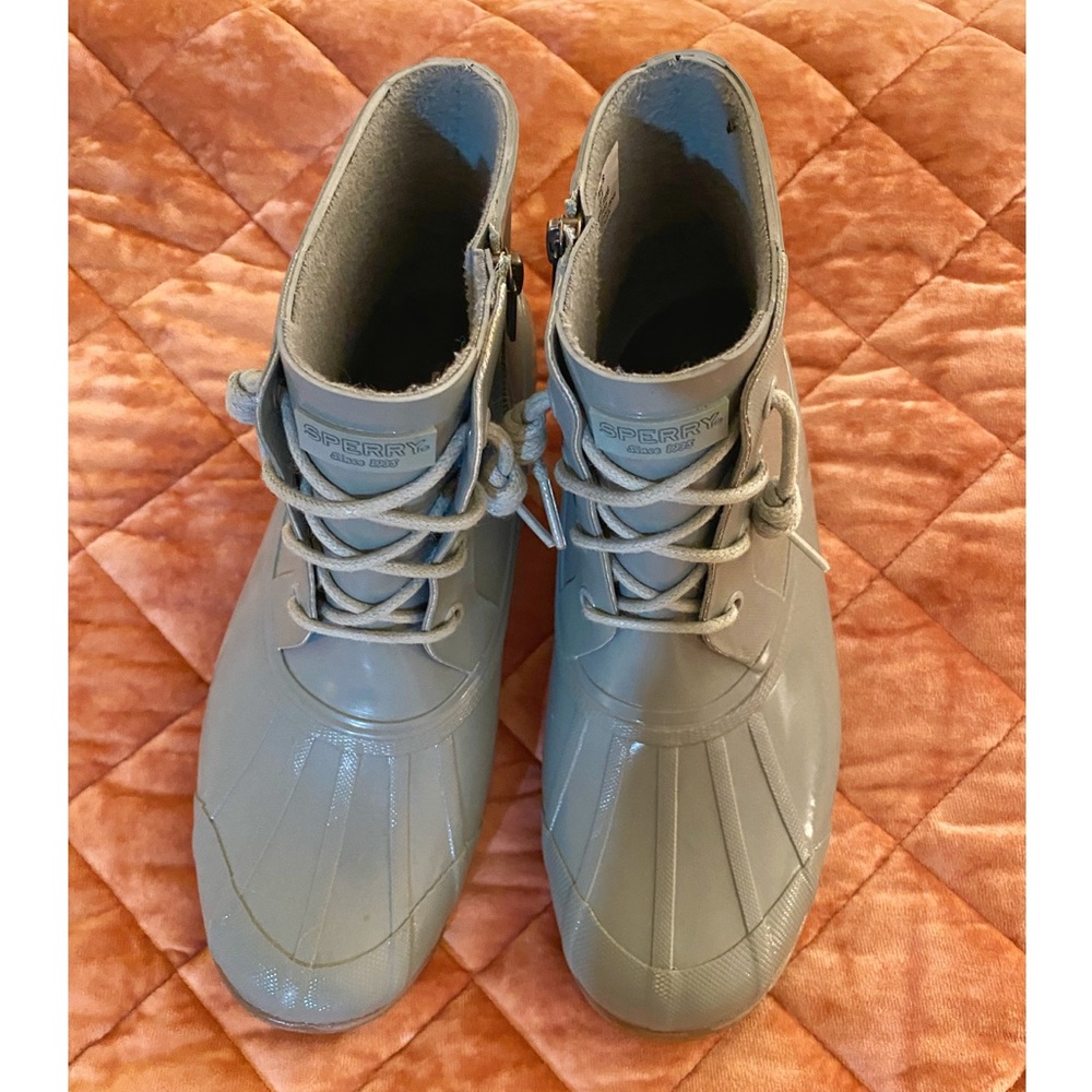 ❌❌SOLD❌❌Sperry Blue/Grey Rubber Rain-boots